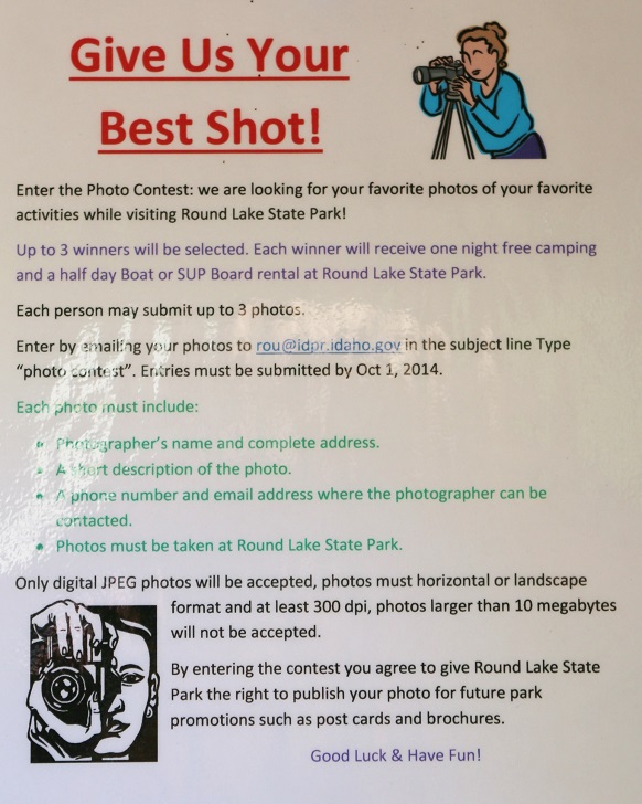 Informational signs at Round Lake State Park.