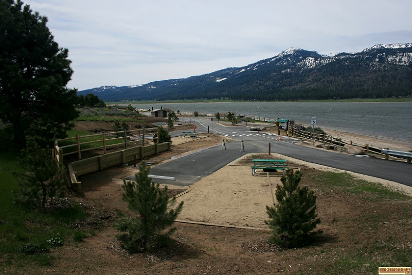 Sage Bluff Campground site 201 in Lake Cascade State Park.