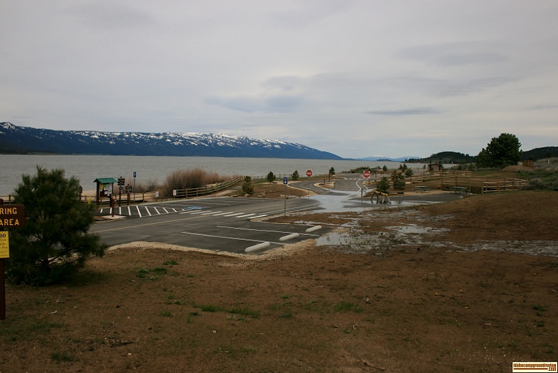 Extra parking at Sage Bluff Campground on Cascade Lake.