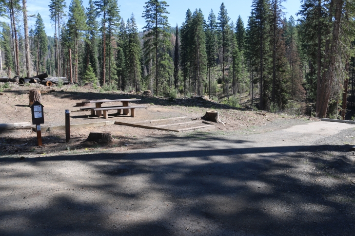 Camping in Sagehen Creek Campground at Sagehen reservoir.