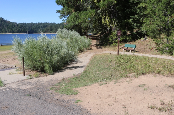 Camping in Sagehen Creek Campground at Sagehen reservoir.