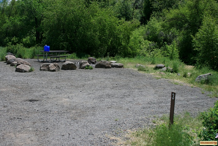 Campsite #3 in Schipper Campground.
