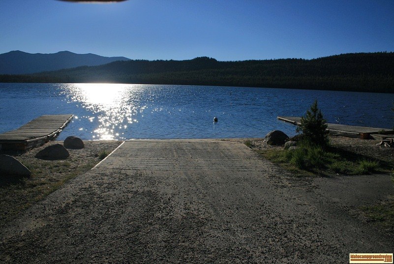 Smokey Bear Campground on Alturas Lake boat ramp