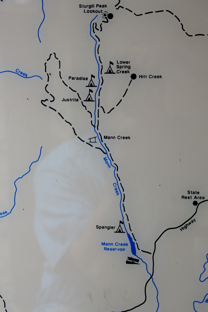 Spring Creek Campground near Hitt Mountain.