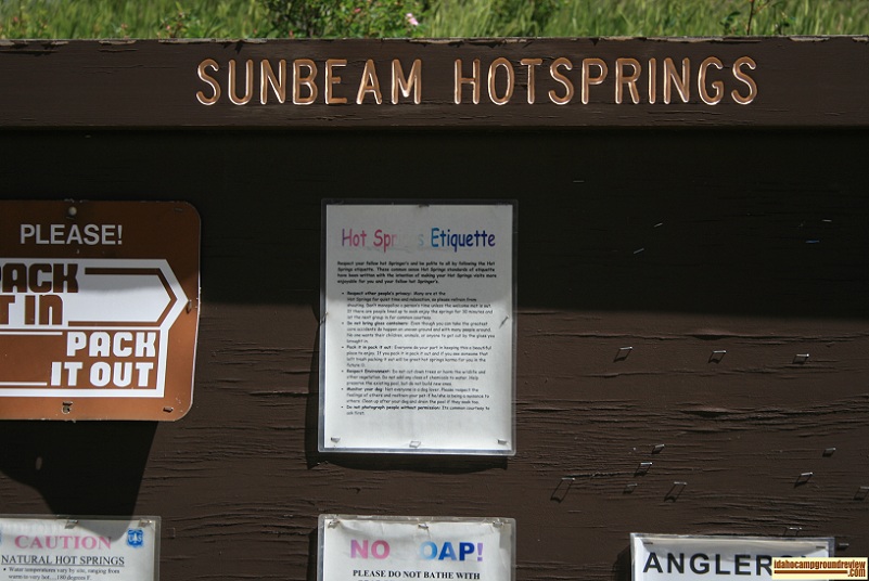 I have included pictures of some of the information on the history of the hot spring.