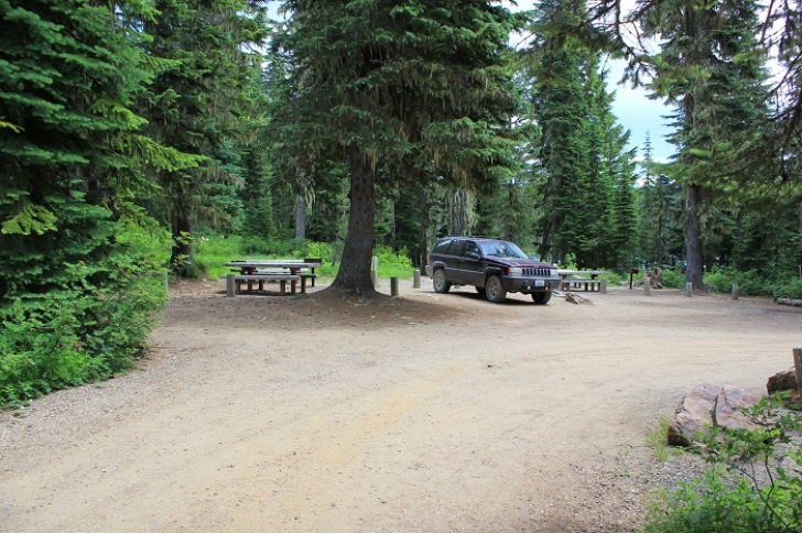 Camping in Washington's Takhlakh Lake Campground.