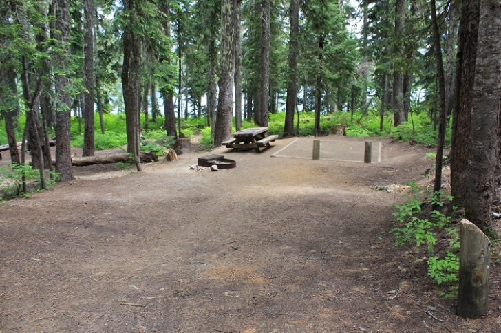 Camping in Washington's Takhlakh Lake Campground.