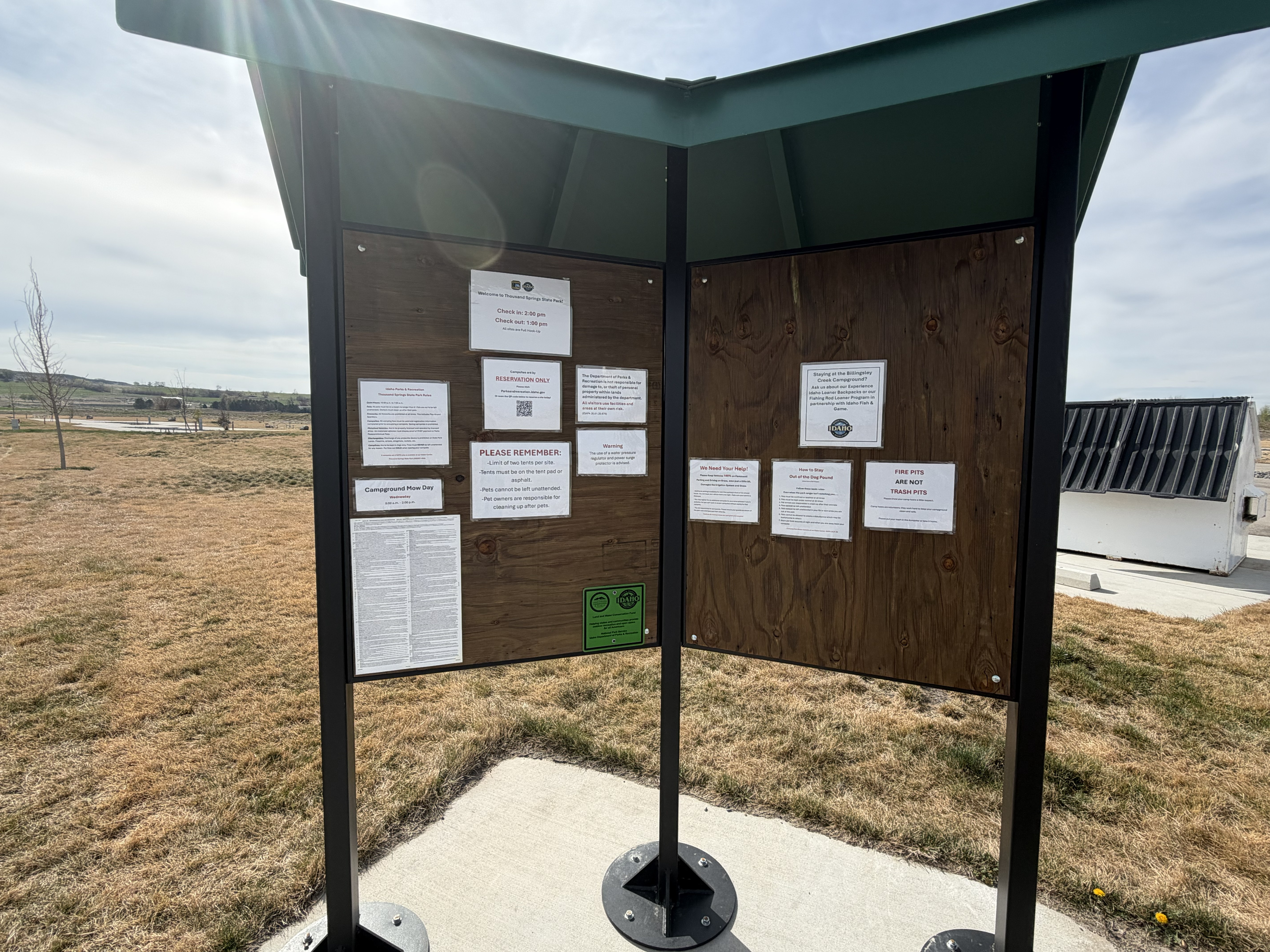 Billingsley unit with campground and Visitors Center.