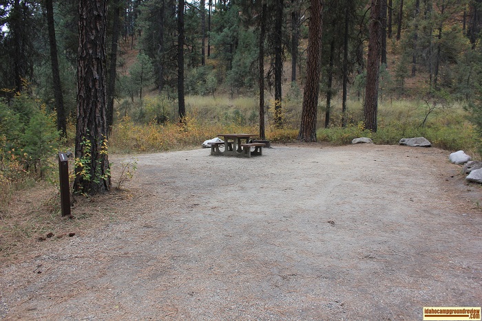 Tie Creek Campground on the Middle Fork of the Payette River in Idaho.