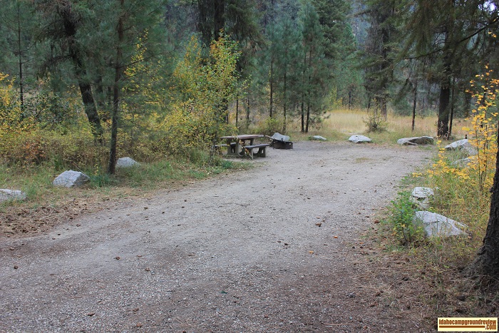 Tie Creek Campground on the Middle Fork of the Payette River in Idaho.