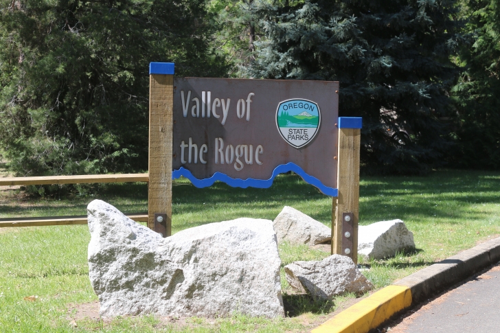 Camping at the Valley of the Rogue State park in Oregon.