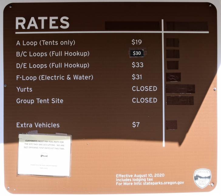 Camping at the Valley of the Rogue State park in Oregon.