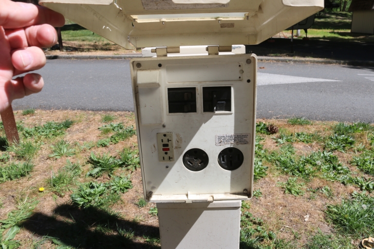 Camping at the Valley of the Rogue State park in Oregon.