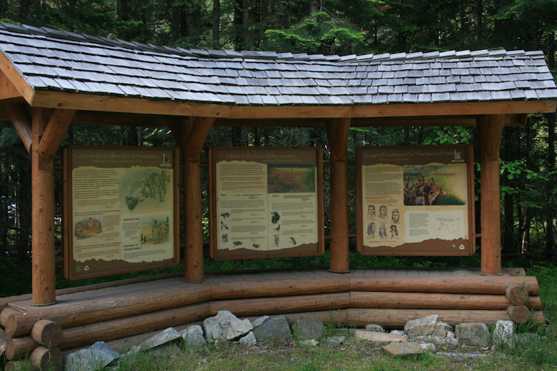 A picture of the historic display at the entrance of Wendover Campground