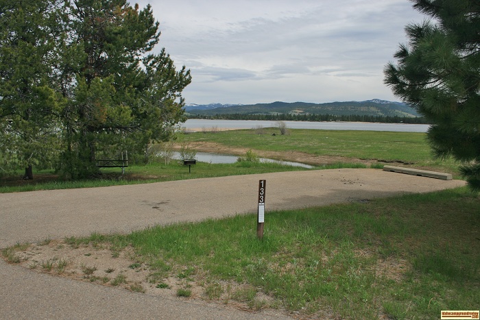 A picture of campsite 133 in West Mountain Campground