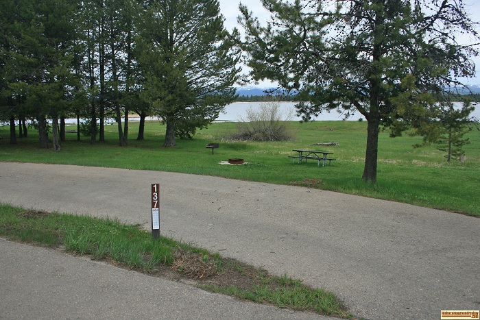 A picture of campsite 137 in West Mountain Campground