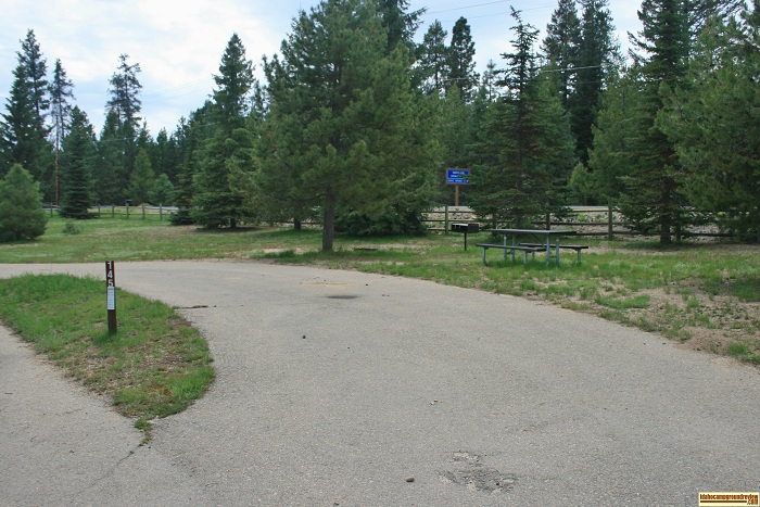 A picture of campsite 145 in West Mountain Campground