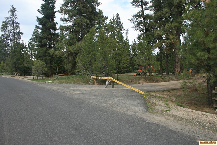 A picture of the entrance to the RV dump station at West Mountain Campground