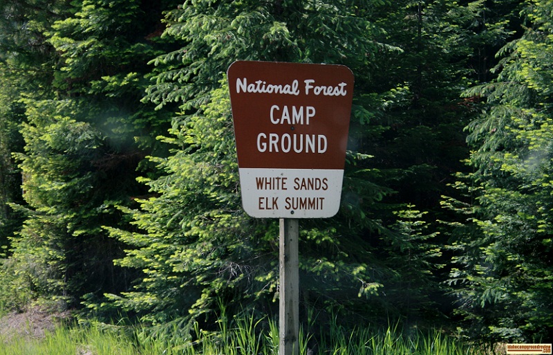 Watch for this sign to White Sands Campground