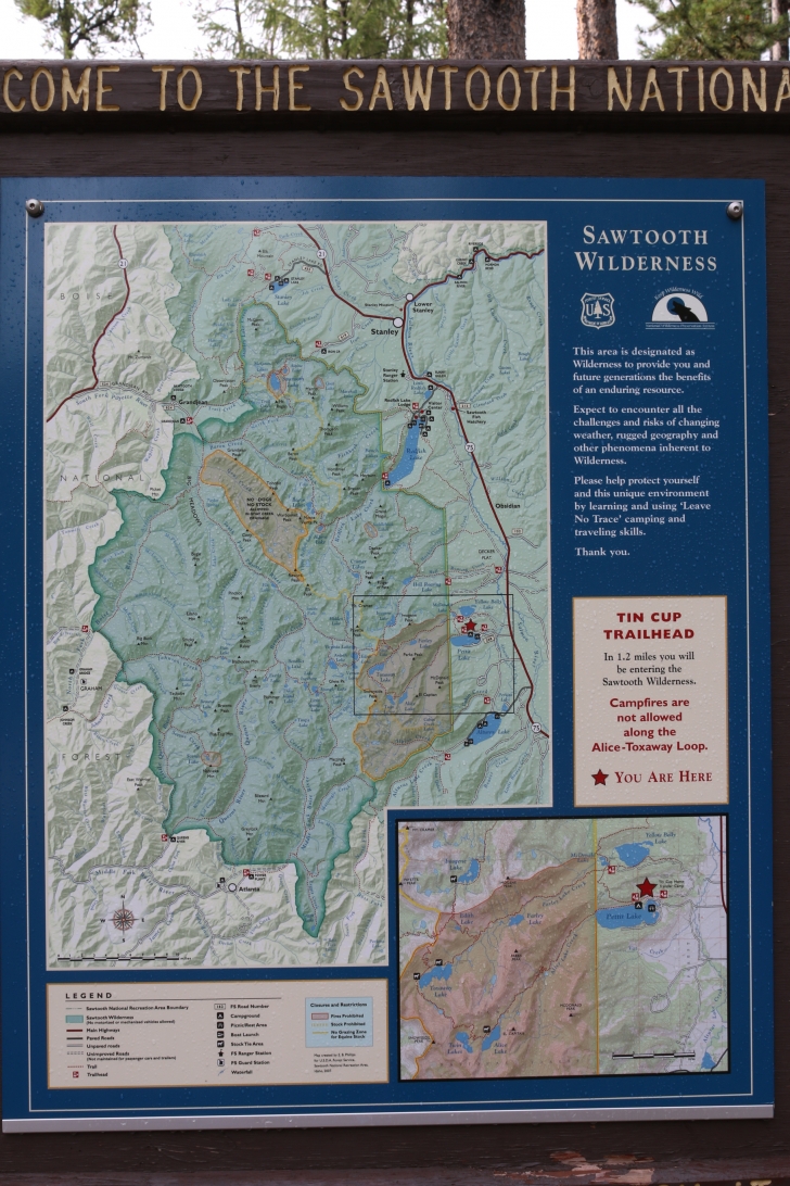 Hiking to Toxaway Lake from the Tin Cup Hikers Trailhead in the Sawtooth Mountains of Idaho.
