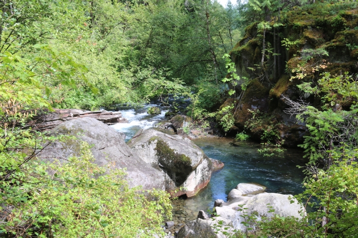 Hiking to Toketee Falls on Oregon's North Umpqua River.